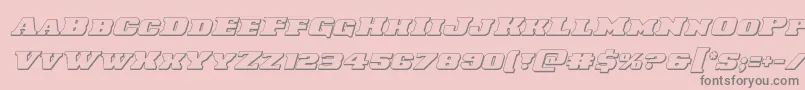 Laredotrail3Dital-Schriftart – Graue Schriften auf rosa Hintergrund