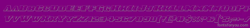 Laredotrail3Dital Font – Gray Fonts on Purple Background