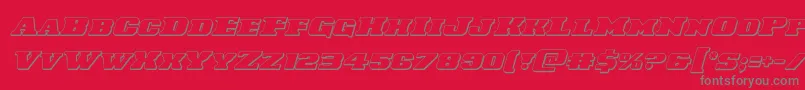 Laredotrail3Dital Font – Gray Fonts on Red Background
