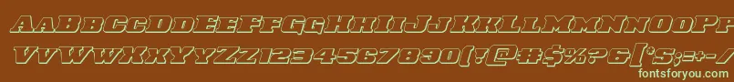 Laredotrail3Dital Font – Green Fonts on Brown Background