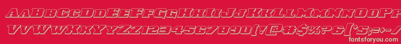 Laredotrail3Dital Font – Green Fonts on Red Background