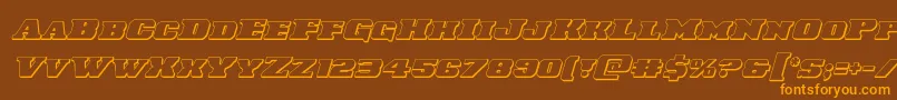 Laredotrail3Dital Font – Orange Fonts on Brown Background