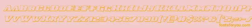 Laredotrail3Dital Font – Orange Fonts on Pink Background