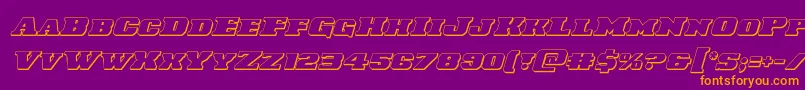 Laredotrail3Dital Font – Orange Fonts on Purple Background