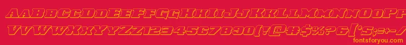 Laredotrail3Dital Font – Orange Fonts on Red Background