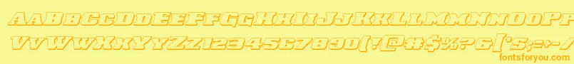 Laredotrail3Dital Font – Orange Fonts on Yellow Background