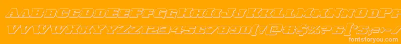 Laredotrail3Dital Font – Pink Fonts on Orange Background