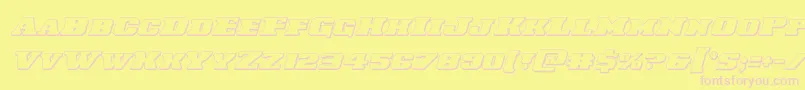 Laredotrail3Dital Font – Pink Fonts on Yellow Background