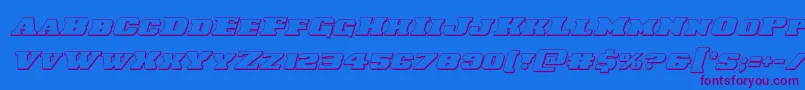 Laredotrail3Dital Font – Purple Fonts on Blue Background