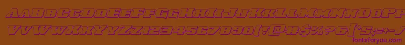 Laredotrail3Dital Font – Purple Fonts on Brown Background