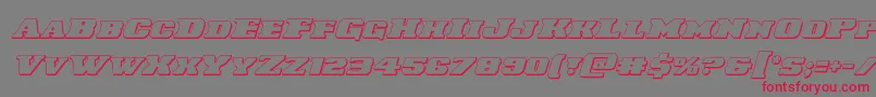 Laredotrail3Dital Font – Red Fonts on Gray Background
