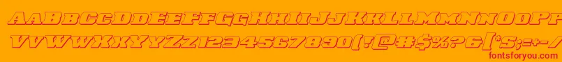 Laredotrail3Dital Font – Red Fonts on Orange Background