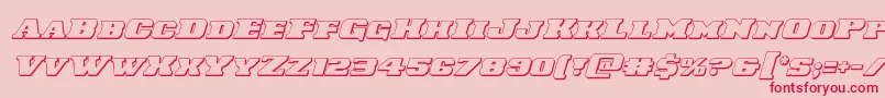 フォントLaredotrail3Dital – ピンクの背景に赤い文字