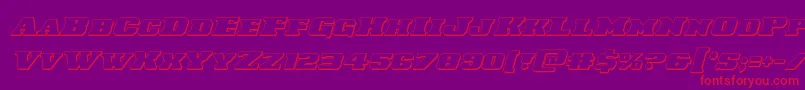 Laredotrail3Dital Font – Red Fonts on Purple Background