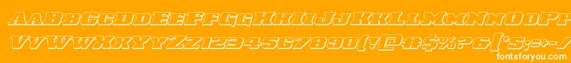Laredotrail3Dital Font – White Fonts on Orange Background