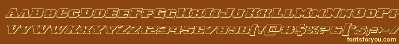 Laredotrail3Dital Font – Yellow Fonts on Brown Background