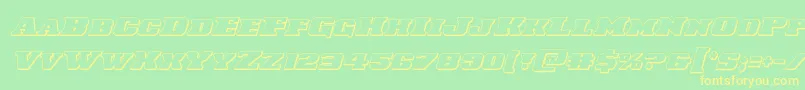 Laredotrail3Dital Font – Yellow Fonts on Green Background