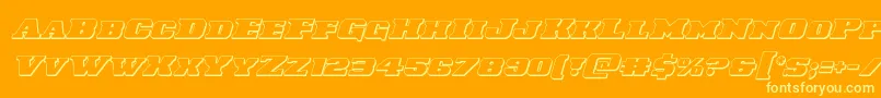 Laredotrail3Dital Font – Yellow Fonts on Orange Background