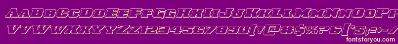 Laredotrail3Dital Font – Yellow Fonts on Purple Background