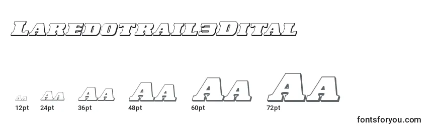 Laredotrail3Dital Font Sizes