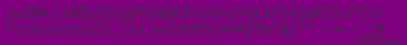 CerigostdBookitalic Font – Black Fonts on Purple Background