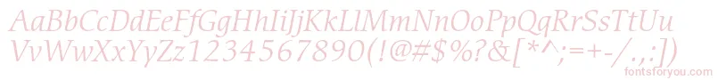 CerigostdBookitalic Font – Pink Fonts on White Background