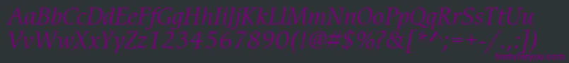 CerigostdBookitalic Font – Purple Fonts on Black Background