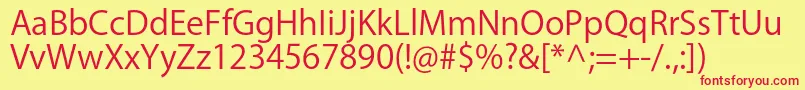 KozgoproRegular Font – Red Fonts on Yellow Background