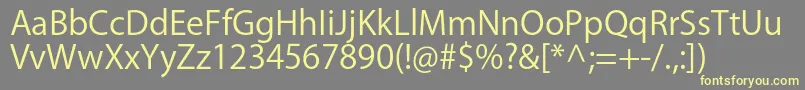 KozgoproRegular Font – Yellow Fonts on Gray Background
