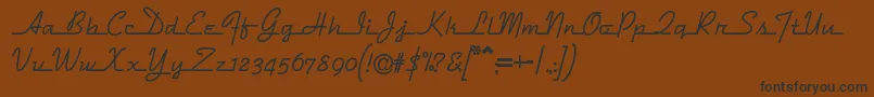 Police Dymaxionscript – polices noires sur fond brun
