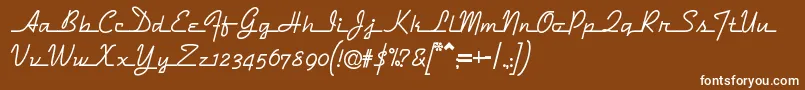 fuente Dymaxionscript – Fuentes Blancas Sobre Fondo Marrón