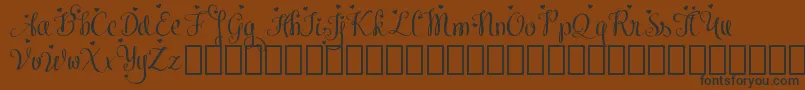 MeybiDemo Font – Black Fonts on Brown Background