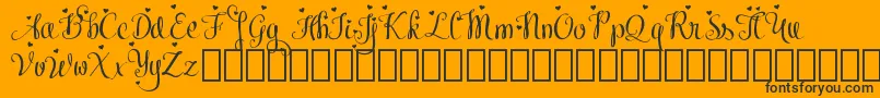 MeybiDemo Font – Black Fonts on Orange Background
