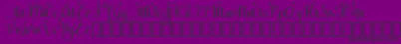 MeybiDemo-Schriftart – Schwarze Schriften auf violettem Hintergrund