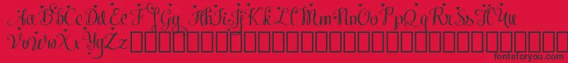 MeybiDemo Font – Black Fonts on Red Background