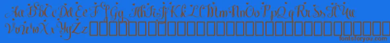 MeybiDemo Font – Brown Fonts on Blue Background