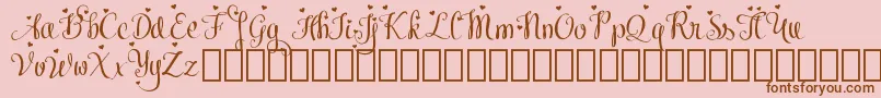 MeybiDemo Font – Brown Fonts on Pink Background