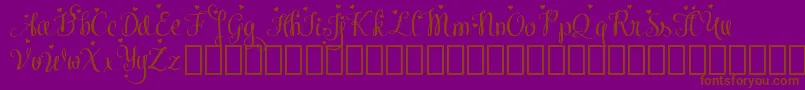Шрифт MeybiDemo – коричневые шрифты на фиолетовом фоне