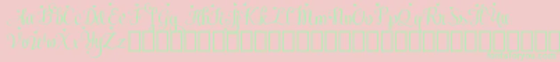 MeybiDemo Font – Green Fonts on Pink Background