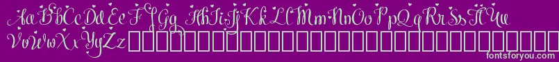 MeybiDemo Font – Green Fonts on Purple Background