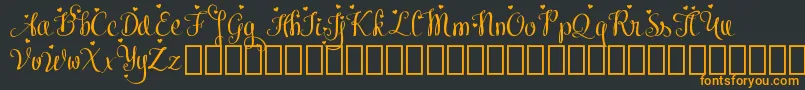 MeybiDemo Font – Orange Fonts on Black Background