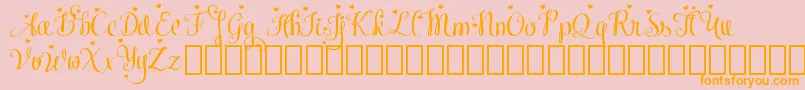 MeybiDemo Font – Orange Fonts on Pink Background