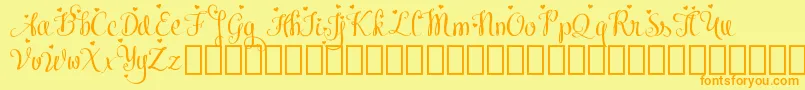 MeybiDemo Font – Orange Fonts on Yellow Background