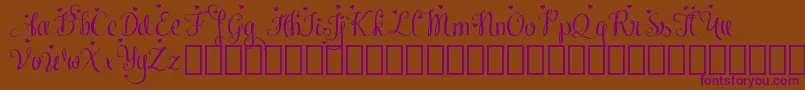 MeybiDemo Font – Purple Fonts on Brown Background