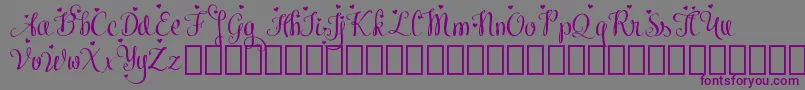 MeybiDemo-fontti – violetit fontit harmaalla taustalla