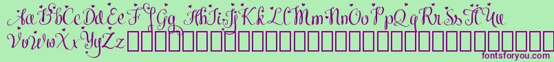 MeybiDemo Font – Purple Fonts on Green Background