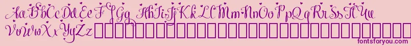 MeybiDemo Font – Purple Fonts on Pink Background