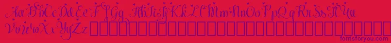 MeybiDemo Font – Purple Fonts on Red Background
