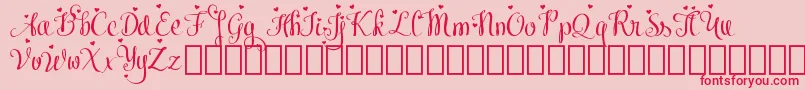MeybiDemo Font – Red Fonts on Pink Background