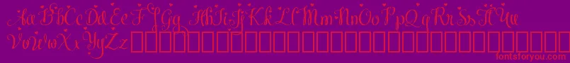 MeybiDemo Font – Red Fonts on Purple Background